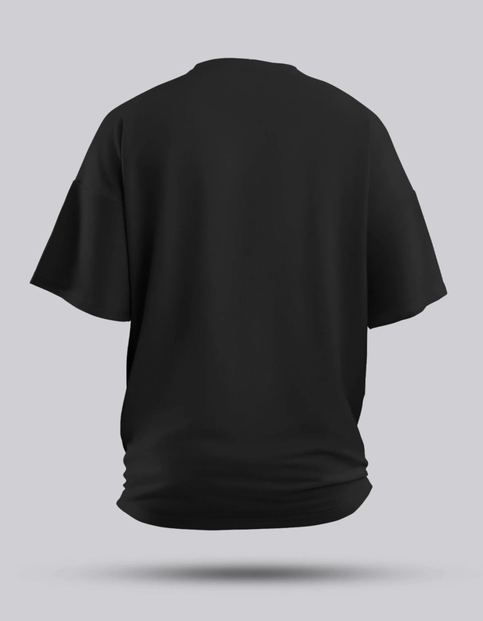 Oversize "SUMMER VIBE" Baskılı Siyah T-Shirt